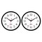 2 Pieces Silent Wall Clock, 10 Inch Non Ticking Quiet Digital Sweep Decorative Battery Operated Wall Clocks for Living Room Bedroom Kitchen School Office Decor, Black